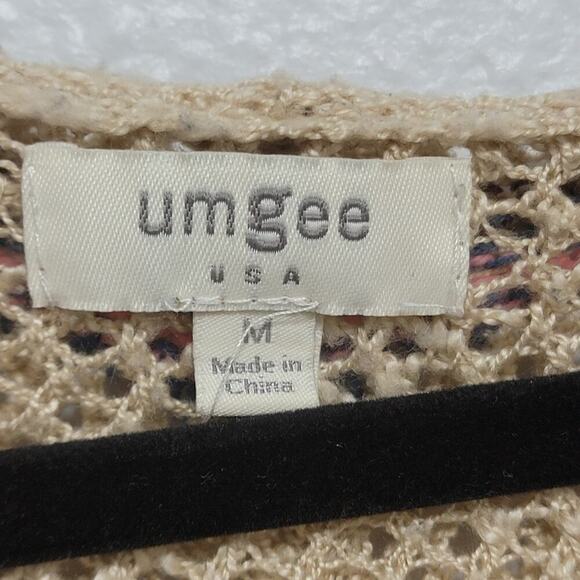 Umgee Open Knit Long Line Hooded Cardigan Sweater - Picture 3 of 10
